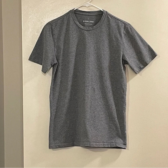 EVERLANE NWOT Cotton Crew Tee in Heathered Gray - Picture 2 of 5